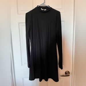 Black turtle neck dress